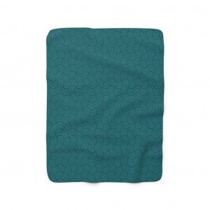 Aqua Geometric Sherpa Fleece Blanket