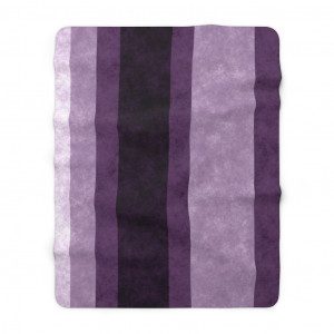 Purple Stripes Sherpa Fleece Blanket