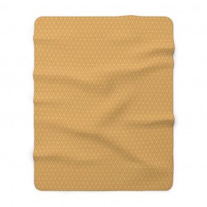 Golden Geometric Sherpa Fleece Blanket