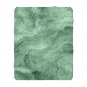 Green Marble Sherpa Fleece Blanket
