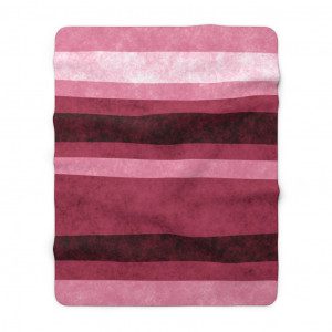 Rose Stripes Sherpa Fleece Blanket