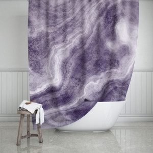Amethyst Marble Shower Curtain