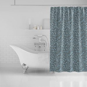 Blue Leopard Shower Curtain