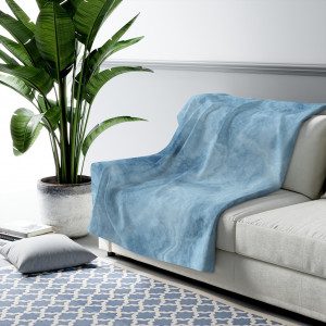 Blue Marble Sherpa Fleece Blanket