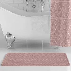 Blush Geometric Bath Mat