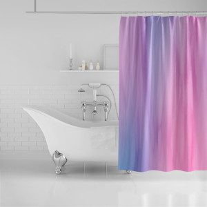 Blue, Pink & Purple Color Wash Shower Curtain