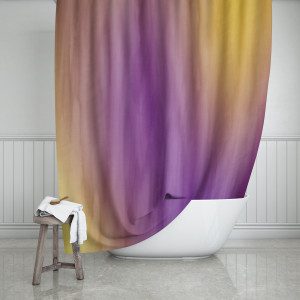 Purple & Yellow Color Wash Shower Curtain