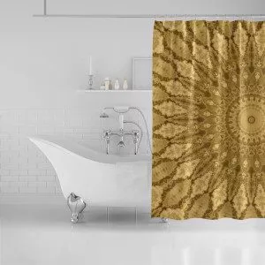 Golden Mandala Shower Curtain