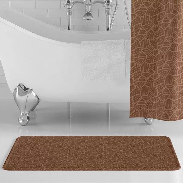 Maple Geometric Bath Mat