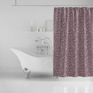 Pink Print Leopard Shower Curtain