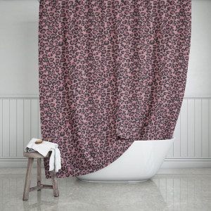 Pink Leopard Shower Curtain