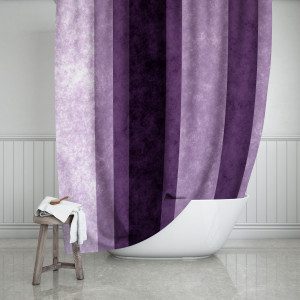 Purple Stripes Shower Curtain
