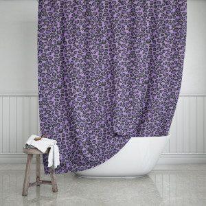Purple Leopard Print Shower Curtain