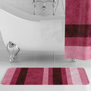 Rose Stripes Bath Mat