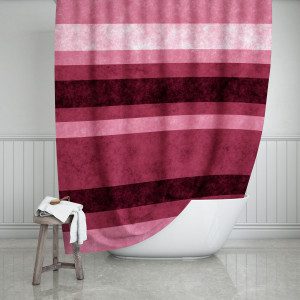 Rose Stripes Shower Curtain
