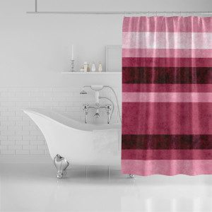 Rose Stripes Shower Curtain