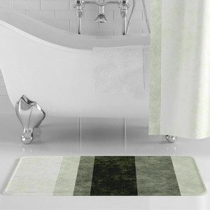 Sage Stripes Bath Mat