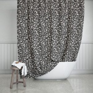 Snow Leopard Print Shower Curtain