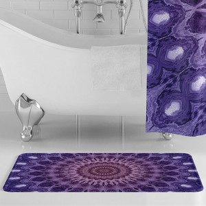Violet Mandala Bath Mat