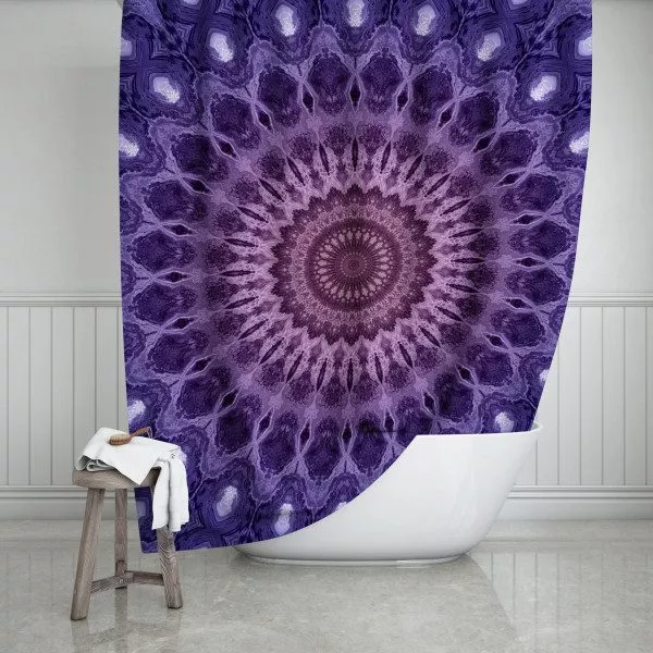 Violet Mandala Shower Curtain