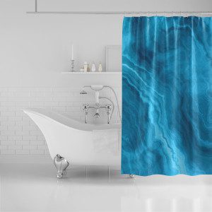 Aqua Marble Shower Curtain