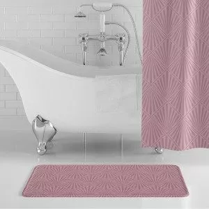 Pink Art Deco Bath Mat