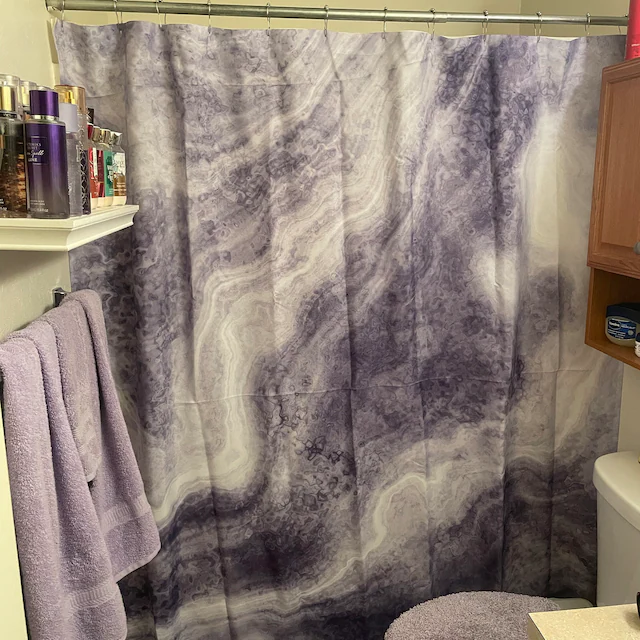 Amethyst Marble Shower Curtain photo review