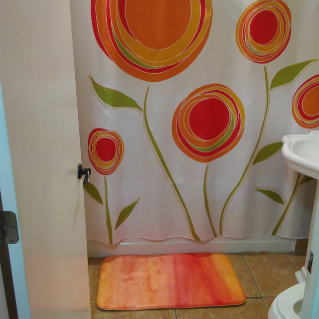 Orange Color Wash Bath Mat photo review
