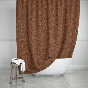Maple Geometric Shower Curtain