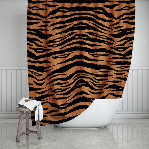 Bengal Tiger Print Shower Curtain