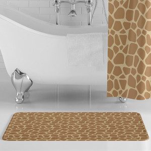 Giraffe Print Bath Mat