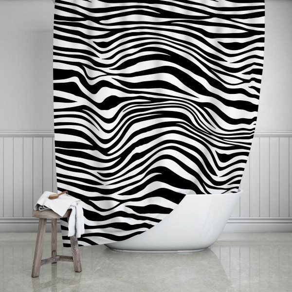 Zebra Print Shower Curtain