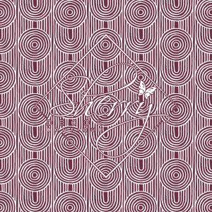 Cranberry & White Abstract Geometric Shower Curtain