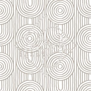 White & Taupe Abstract Geometric Blackout Window Curtains
