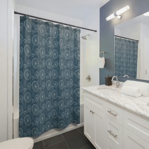 Blue Dandelions Shower Curtain