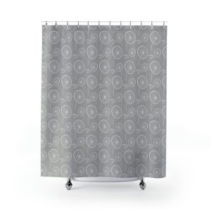 Gray Dandelions Shower Curtain