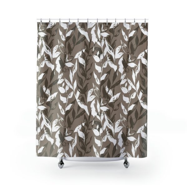 Brown Leaves Shower Curtain