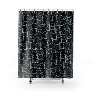 Black Cats Shower Curtain