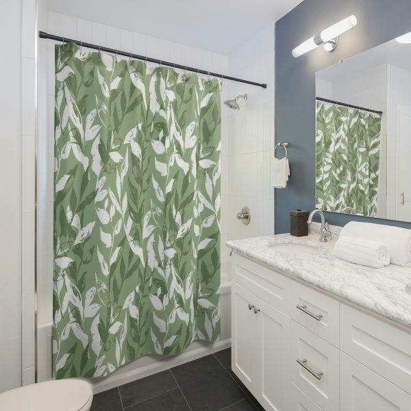 Green Leaves Shower Curtain