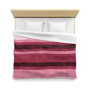 Rose Stripes Microfiber Duvet Cover