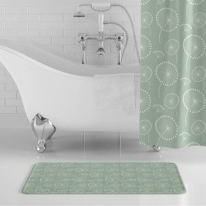 Mint Dandelions Bath Mat