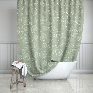 Sage Dandelions Shower Curtain