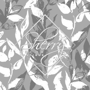 Gray Leaves Shower Curtain