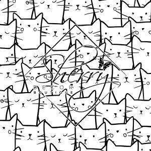 White Cats Shower Curtain
