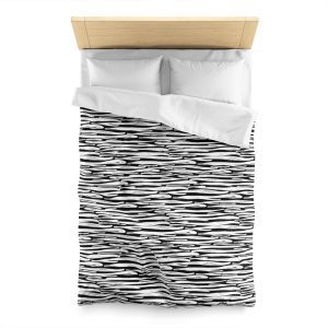 Black & White Stripes Microfiber Duvet Cover