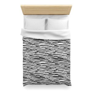 Black & White Stripes Microfiber Duvet Cover