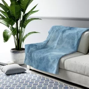 Blue Marble Sherpa Fleece Blanket