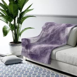 Amethyst Marble Sherpa Fleece Blanket