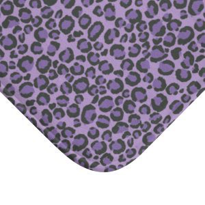 Purple Leopard Print Bath Mat