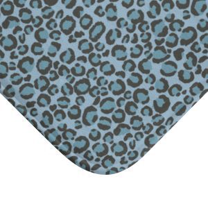 Blue Leopard Bath Mat